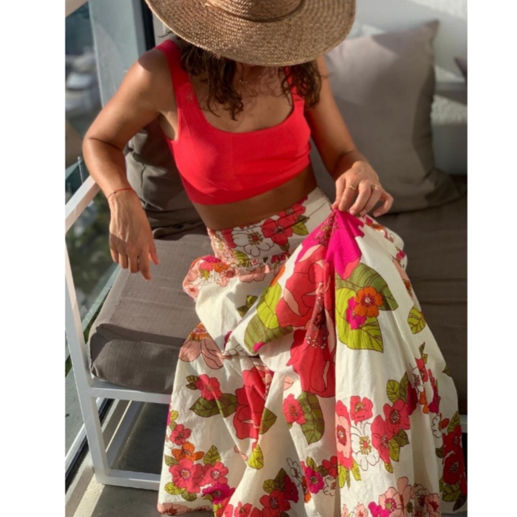 Anthropologie Love The Label Briar Smocked Maxi Skirt In Imogene
